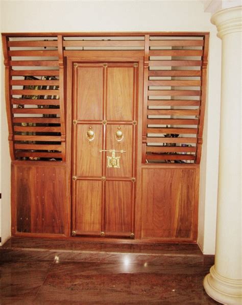 Kerala Style Carpenter Works And Designs Decorating Pooja Room Wood Works