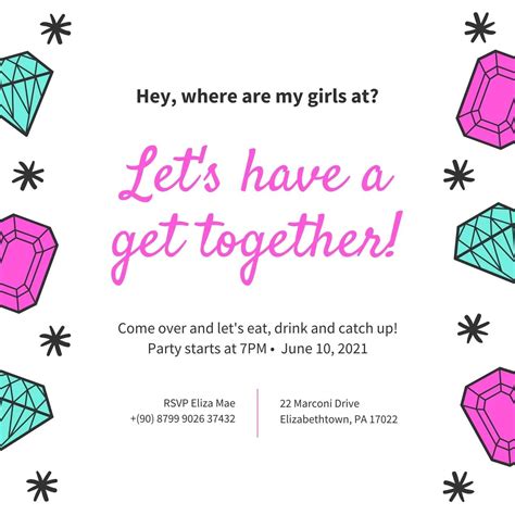 Get Together Party Invitation Message Idea