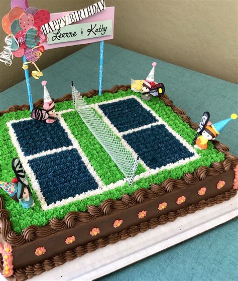 pickleball cake women pickleball players with paddles on pickleball court cake decorating