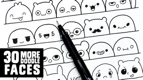 30 More Cute Faces Expressions To Doodle Kawaii Doodles Doodles