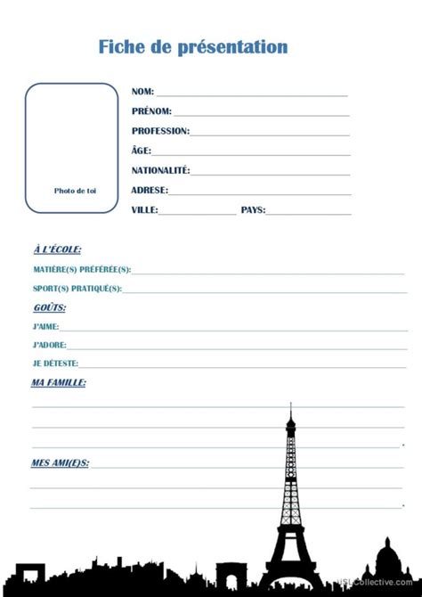 Fiche De Presentation Compréhension Français Fle Fiches Pedagogiques