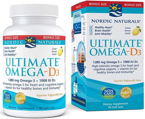 buy nordic naturals ultimate omega d3 lemon flavor 90 soft gels 1280 mg omega 3 1000 iu