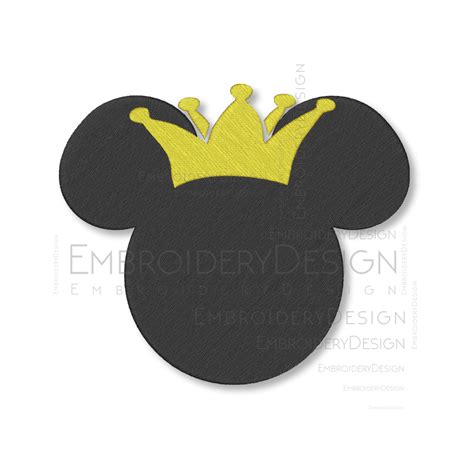 Mickey Mouse Crown Richárd Bándi Svgembroiderydesign