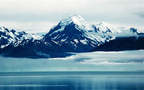 Aoraki Mount Cook New Zealand Landscape Photo Wallpapers 2560x1600