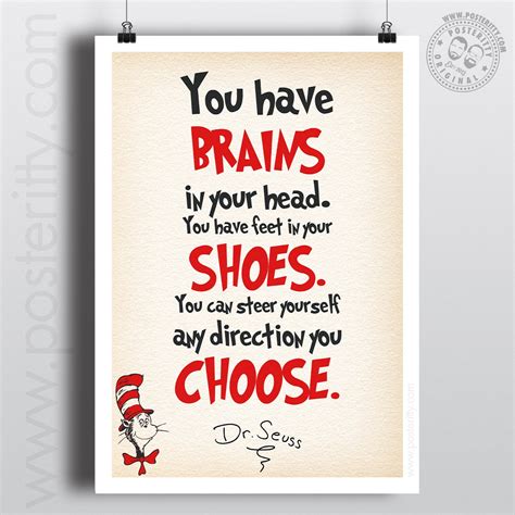 Dr Seuss You Have Brains Nursery Wall Quotes — Posteritty