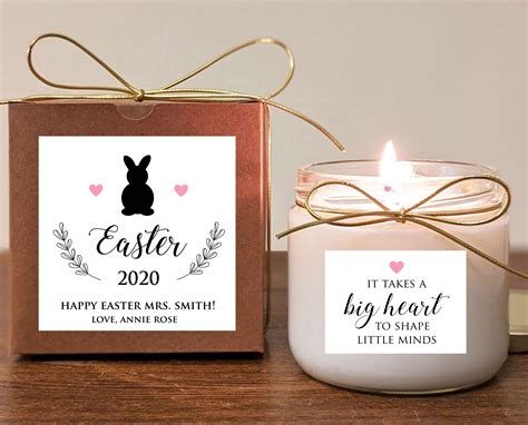 The creative possibilities are endless. Easter gift for teacher Candle. Personalize text and ...