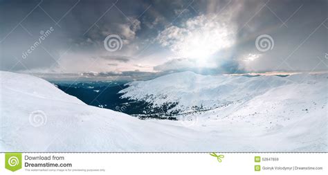 Panoramic Winter Landscape Stock Image Image Of Europe 52847659