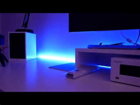 The led strip doesn't emit much heat, which makes it perfectly safe to use. LED LIGHT INSTALL on IKEA DESK-INSTALACION TIRA LED EN ...