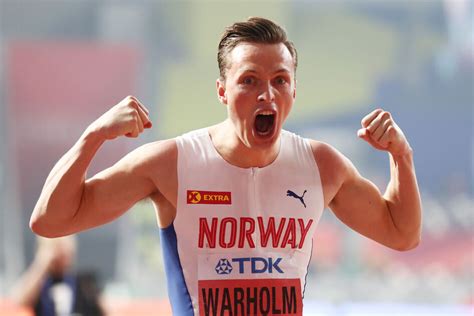 Warholm finished in 45.94 seconds. Mondiaux Doha 2019 - 400m haies - Warholm en patron ...