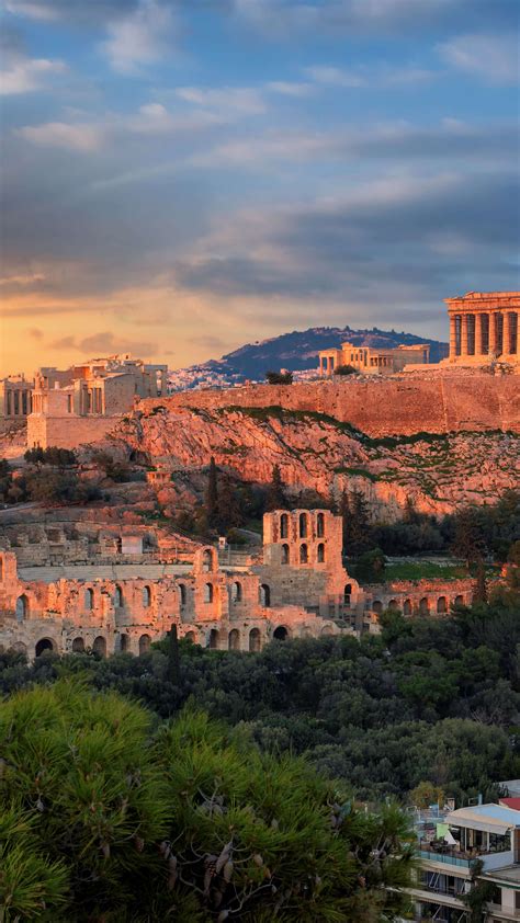 Wallpaper Acropolis Athens Greece Sky Clouds 5k Travel 23357