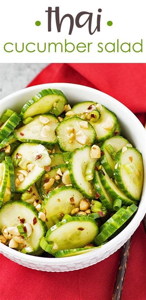 Healthy Thai Cucumber Salad With Crunchy Peanuts In An Easy Sweet And