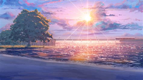 Cute Summer Anime Sea Background Wallpaper Download Mobcup