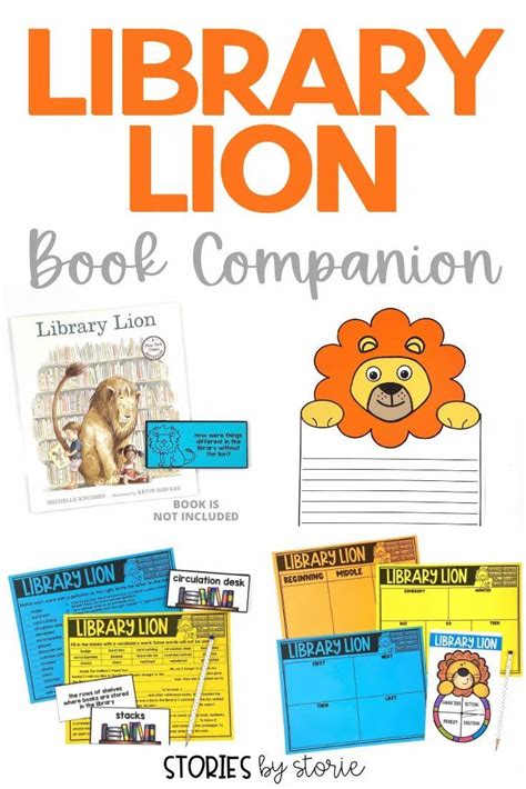 Library Lion Printable And Digital Activities In 2020 Lion Book