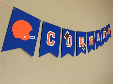 Football Touchdown Birthday Party Bannerhigh Chair Banner Etsy Uk