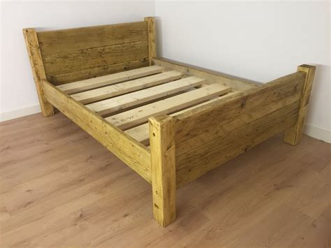 The Dorset Bed Frame Chunky Solid Rustic Reclaimed Pine Wood With