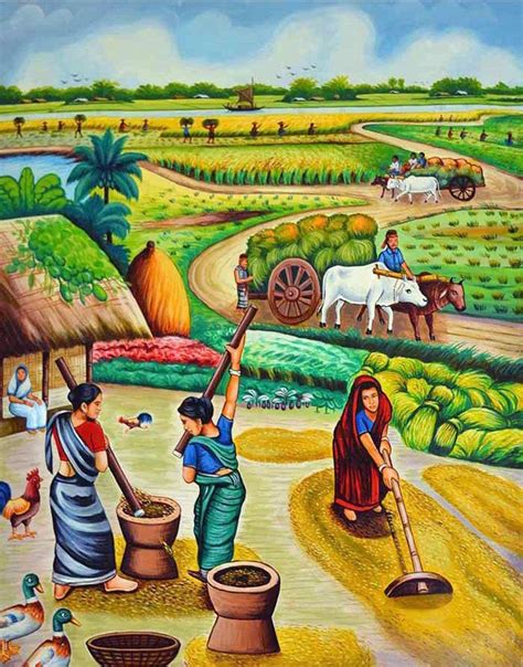 Feel Like 😁😁🤗 Art Village Indian Art Paintings Village Scene Drawing