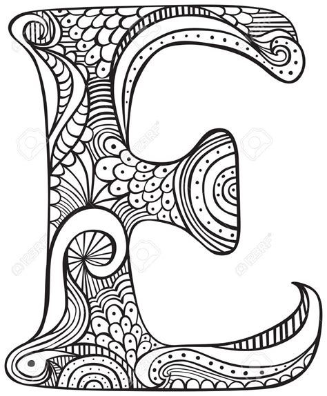 We did not find results for: Hand drawn capital letter E in black - coloring sheet for ...