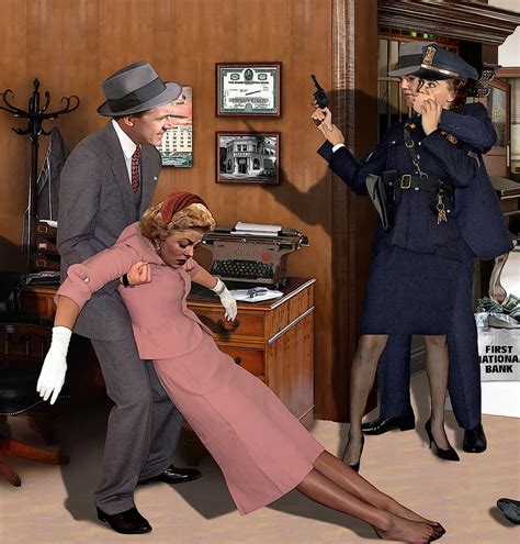 Police Woman Uniform Stealing Play Cartoon Female Uniform Stealing