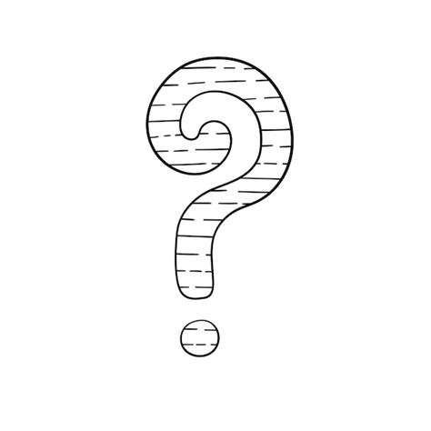 Premium Vector Question Mark Hand Drawn In Doodle Style Vector