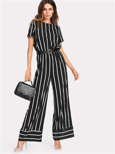 wide leg mixed striped jumpsuit striped jumpsuit jumpsuit fashion