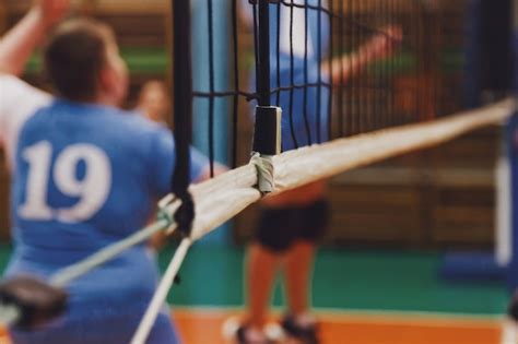 Premium Photo Selective Focus Sports Image Of Volleyball Game And