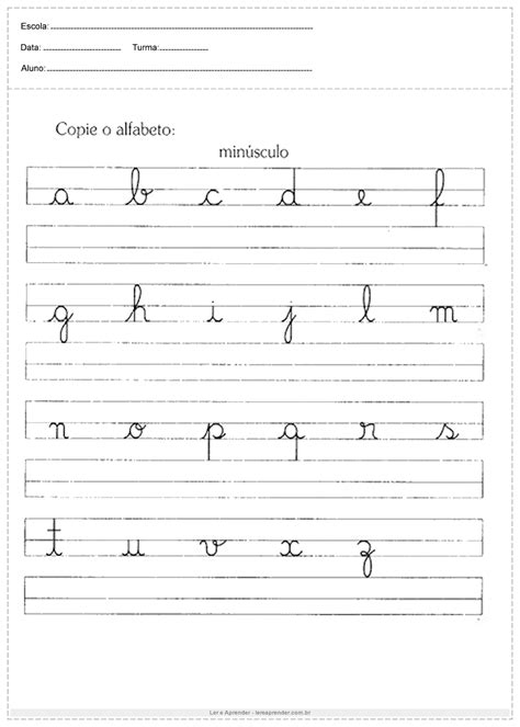 Caderno De Caligrafia Atividades De Caligrafia Alfabeto