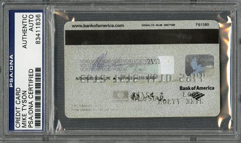 Where do i mail my mortgage payment to? Lot Detail - Mike Tyson Signed Bank of America Visa Debit Card