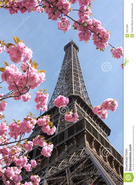 Eiffel Tower In Spring Paris France Stock Image Image