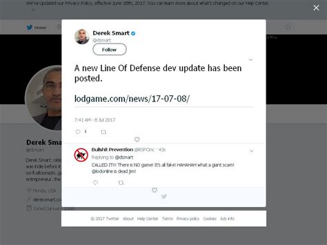 Derek Smart On Twittera New Line Of Defense Dev Update Has Been Posted Rdereksmart