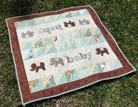 Applique Baby Elephant Quilt In Lily And Will Ii By Bunny Hill