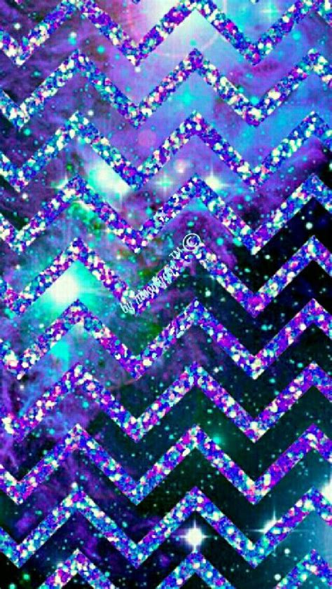 Glitter Galaxy Chevron Wallpaper I Created For The App Cocoppa