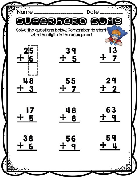 Adding One Digit Numbers Worksheets