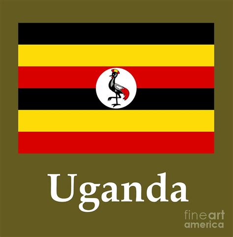 The national flag of uganda was adopted on october 9, 1962. Uganda Flag And Name Digital Art by Frederick Holiday