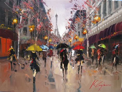 Rainy Paris Painting Pintura Kunst Ideen Regenschirm Kunst Und Malerei
