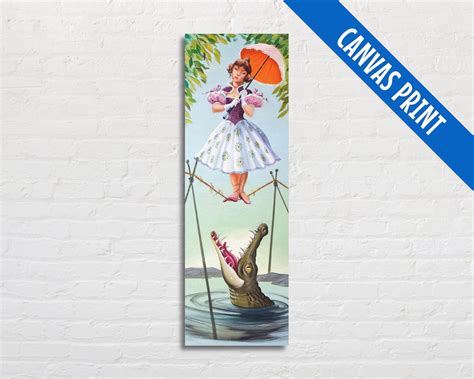 Haunted Mansion Tightrope Girl Over Alligator Stretching Room Portrait