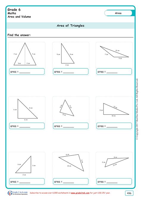 Https://tommynaija.com/worksheet/area Of Triangle Worksheet Grade 6