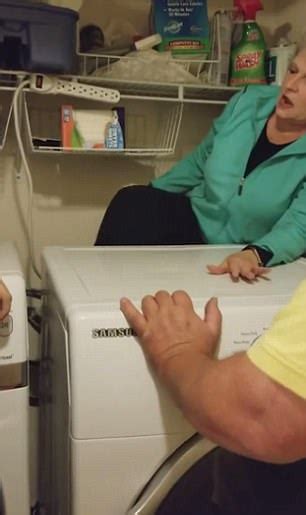 Woman Gets Trapped Behind Dryer While Installing It Daily Mail Online