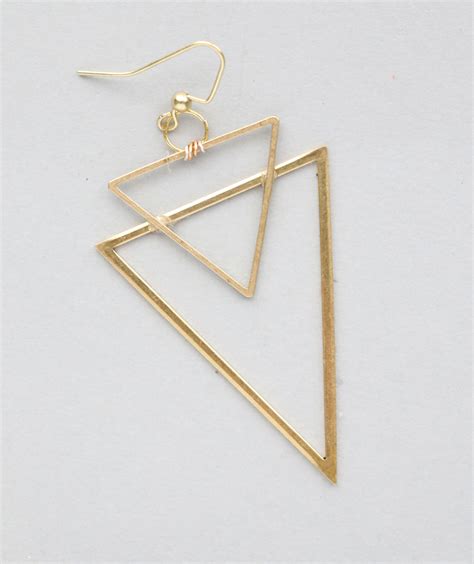 Simple Modern Gold Triangle Earrings A Kailo Chic Life