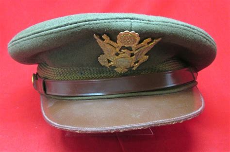 Headgear Us Us Wwii Regulation Us Army Officer Service Cap 7 38