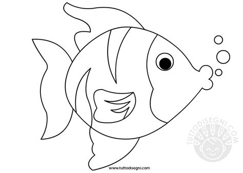 Visualizza altre idee su infanzia, ricordi delle vacanze, pesci di carta. Pesce: disegno da colorare - TuttoDisegni.com