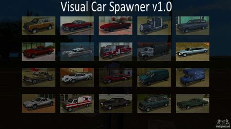 Visual Car Spawner V For Gta Vice City