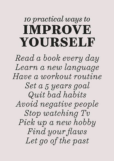 Improve Yourself Motivational List For Good Habits