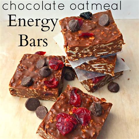 No Bake Chocolate Oatmeal Energy Bars Recipe Yummly Recipe Energy