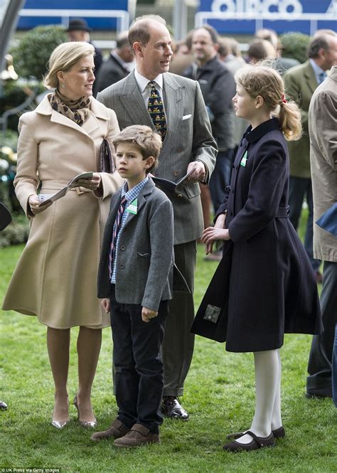 Sophie Of Wessex And Prince Edward Take Their Children Out To Ascot