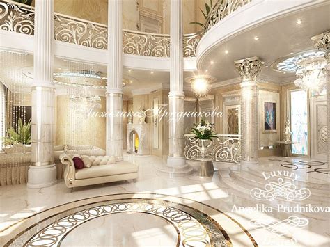 Интерьер роскошной гостиной в особняке Дизайн коттеджей Элитные