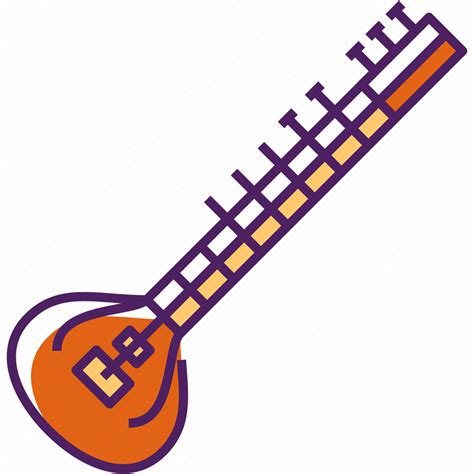 Sitar Music Sound India Diwali Indian Guitar Icon Download On