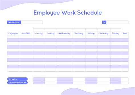 Best Free Printable Blank Employee Schedules Free Download Nude