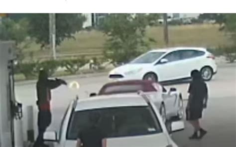 Caught On Camera Attempted Carjacking Gunfire At Texas Gas Station In Broad Daylight