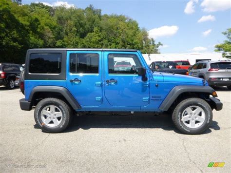 2015 Hydro Blue Pearl Jeep Wrangler Unlimited Sport S 4x4 ...