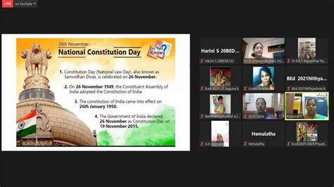 Constitution Day On 26th November 2021 Nkt College